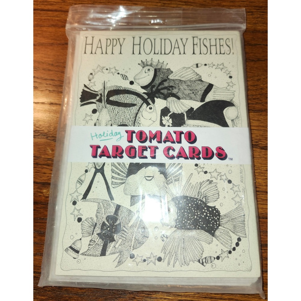 Vintage Tomato Target Holiday Cards Lori Rodgers Alaska Pun Christmas Set of 10